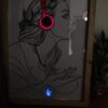 shadow box - Woman Listening to Music with Headphones Wall