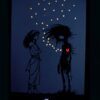 Cute Blind Innocent Love | Heartfelt Lightbox Art of Boy Expressing Deep Love Wall Art LightBox with LED, Shadowbox Wall Decor