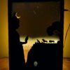 Buddha Shadow Box Frames: Illuminated 3D Artwork with Mountain and Lion Family