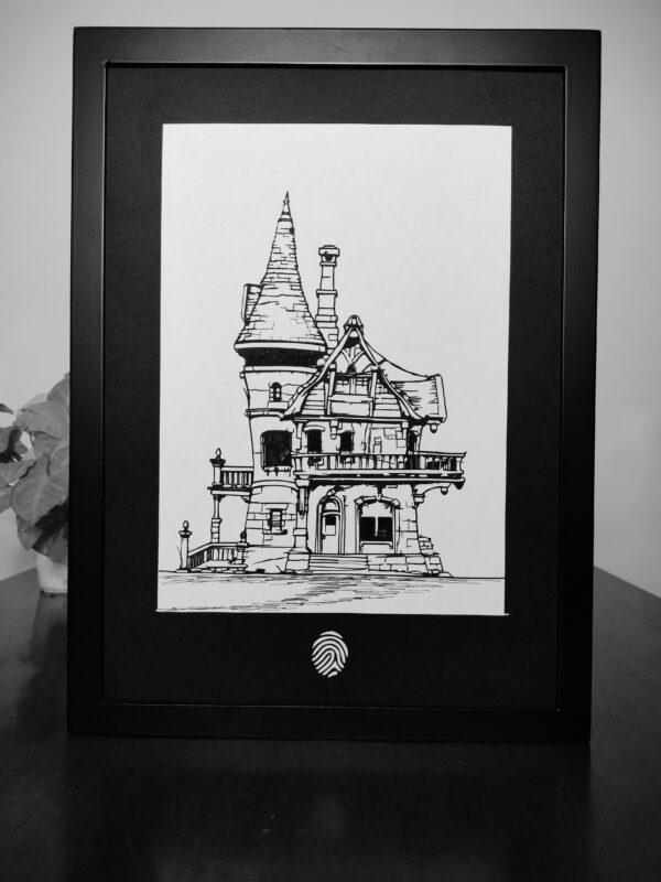 Old Castle and Moonlit Night: Shadow Box Frames with Glowing Windows