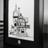 Old Castle and Moonlit Night: Shadow Box Frames with Glowing Windows