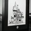 Old Castle and Moonlit Night: Shadow Box Frames with Glowing Windows