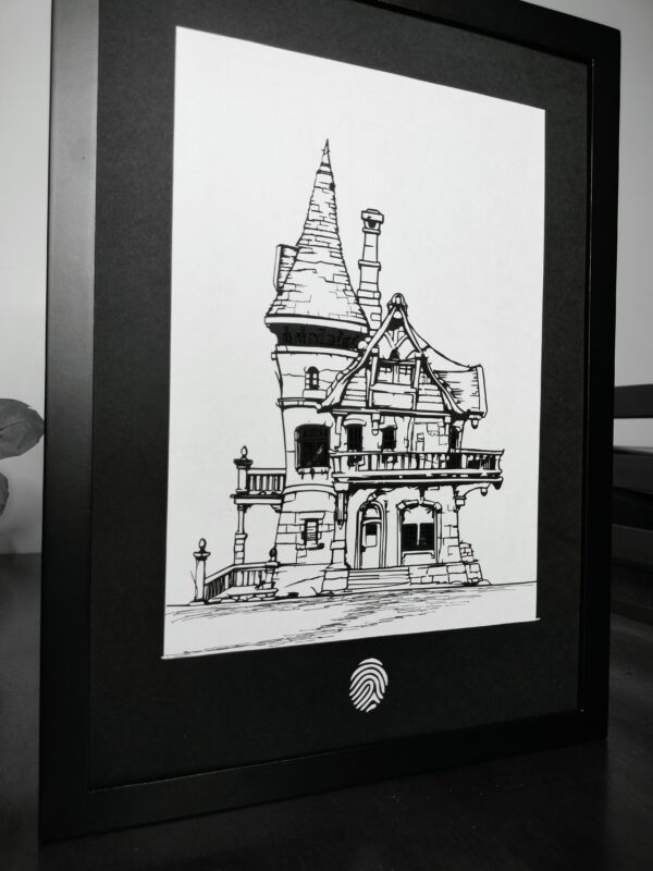 Old Castle and Moonlit Night: Shadow Box Frames with Glowing Windows
