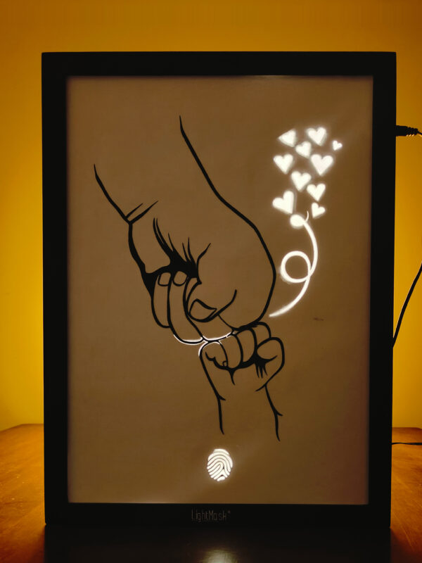 Father and Child Bonding Shadow Box Frame: Celebrating Unbreakable Love