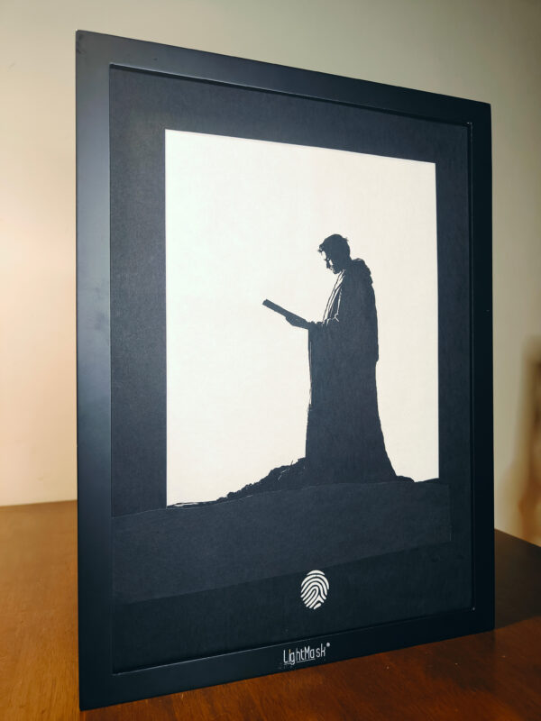 Divine Energy: Priest Reading Bible Shadow Box Frame