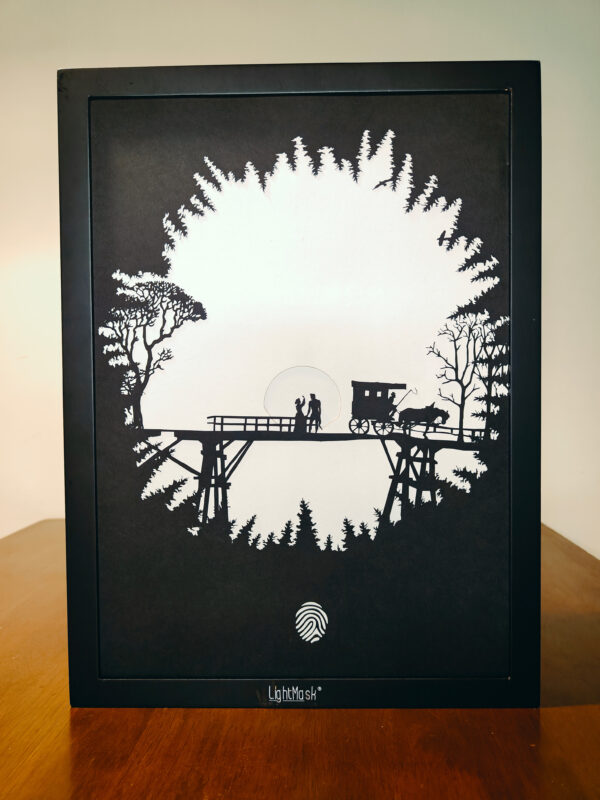 Romance on the Bridge: A Vintage Shadow Box Frame Masterpiece